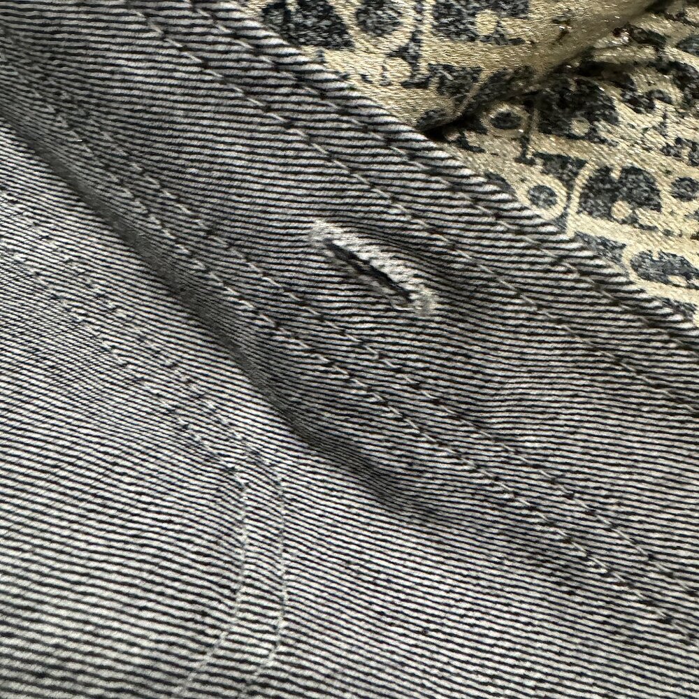 Dior Oblique Denim Overshirt Gray Silver Gold Tone Cotton Blend Button Down - Picture 7 of 14